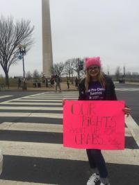 Tedone at the Women's March in 2017